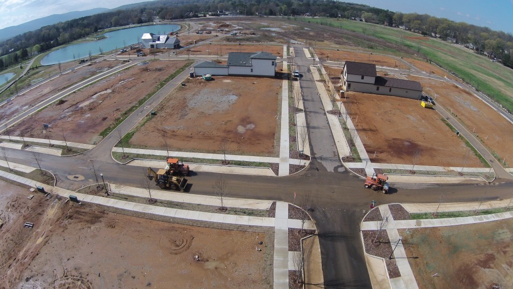 Crews cleaning the roads ahead of the final top binder of ashphalt scheduled to go down later this week.